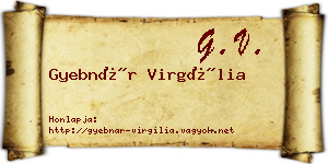 Gyebnár Virgília névjegykártya